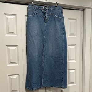 Free people maxi denim skirt